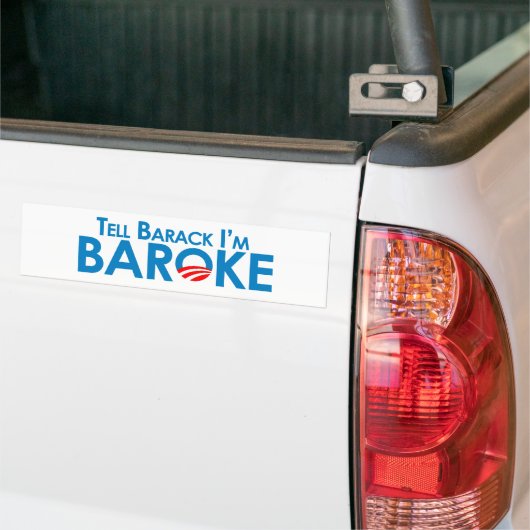 Vertel Barack Im Baroke Bumpersticker (Op Truck)