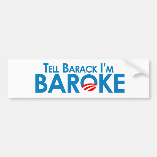 Vertel Barack Im Baroke Bumpersticker (Voorkant)