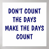 VERTEL DE DAGEN NIET OM HET POSTER VAN DE DAGTEKST (Voorkant)