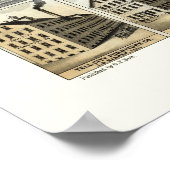 Vertel de stad, op Panoramische Kaart - 1870's Poster (Hoek)