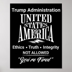 Vertel de waarheid dat je bent ontslagen door Trum Poster
