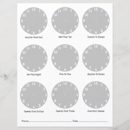 Vertel de werkbladen van de Tijd