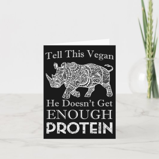 Vertel dit Vegan Genoeg Eiwitten Vegan Bodybuildin Kaart (Voorkant)