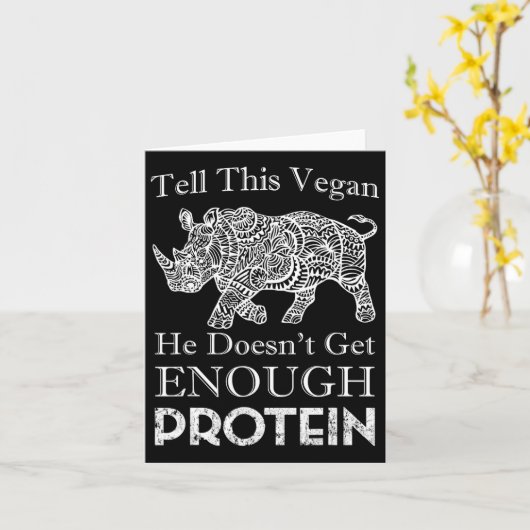 Vertel dit Vegan Genoeg Eiwitten Vegan Bodybuildin Kaart (Gele Bloem)