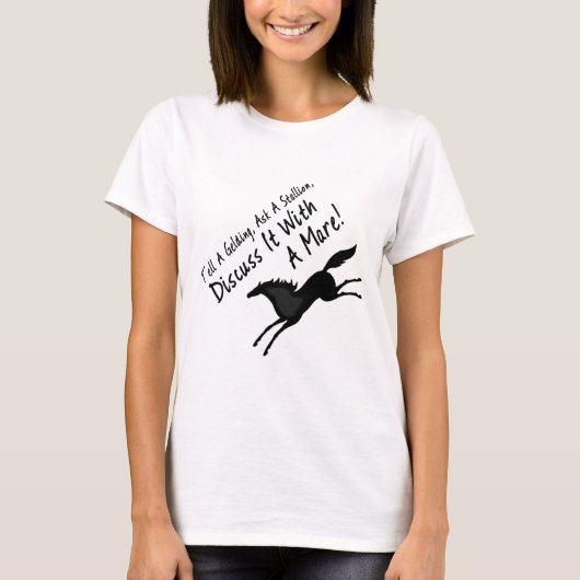 Vertel een gelding..... t-shirt (Voorkant)