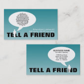 vertel een vriend verwijzingsstrip aanbevelingskaartje (Voorkant / Achterkant)