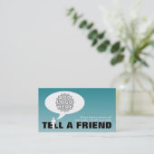 vertel een vriend verwijzingsstrip aanbevelingskaartje (Staand voorkant)