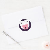 Vertel geen geheime Cute Kawaii Koe Ronde Sticker (Envelop)
