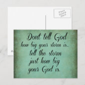 Vertel God niet hoe groot je Storm is Briefkaart (Voorkant / Achterkant)