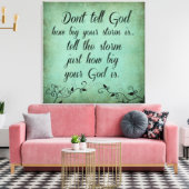 Vertel God niet hoe groot je Storm is Canvas Afdruk (Insitu (Woonkamer))