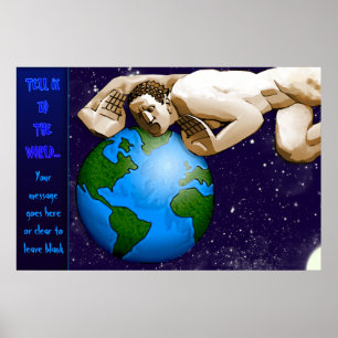 Vertel het aan de wereld (gepersonaliseerd Poster) Poster