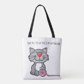 Vertel het Cat Yarn Crochet Knitting Bag Tas niet (Achterkant)