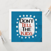 Vertel het Kinder Wenskaart niet Kaart (Voorkant / Achterkant in situ)