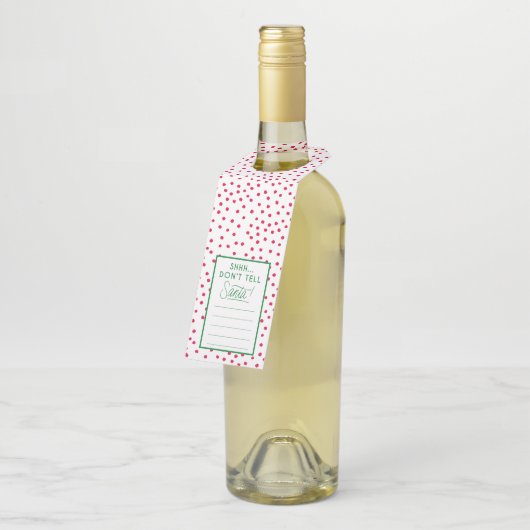 Vertel het Label van de Santa Bottle niet (Schuin)