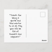Vertel Het Me En Ik Verget, Benjamin Franklin Cita Briefkaart (Achterkant)