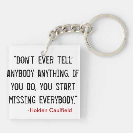 Vertel het niemand... sleutelhanger (Achterkant)