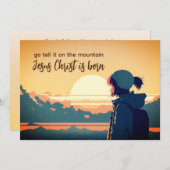 Vertel het op de berg Jezus Christus is geboren Pl Feestdagenkaart (Voorkant / Achterkant)