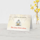 Vertel het op de Berg Kerstdkaart Kaart (Gele Bloem)