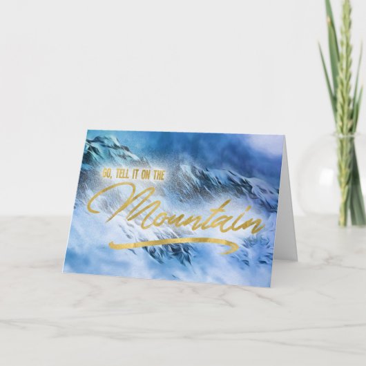 Vertel het op de Berg Religieuze Kerst Feestdagen Kaart (Voorkant)