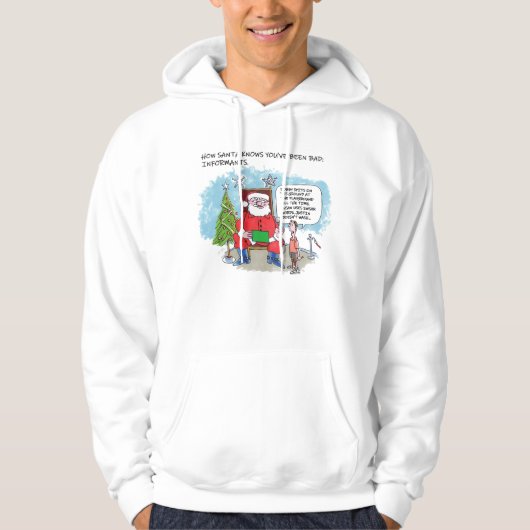 Vertel het sweatshirt met capuchon van de kerstman (Voorkant)