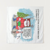 Vertel het tapijt van Santa Wandkleed (Voorkant (horizontaal))