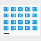Vertel het verder vierkante sticker (Vel)