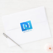 Vertel het verder vierkante sticker (Envelop)