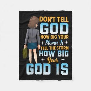 Vertel Hoe Groot Je God Is - Christelijke Motivati Fleece Deken