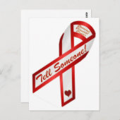  VERTEL IEMAND!  HPV veroorzaakt baarmoederhalskan Briefkaart (Voorkant / Achterkant)