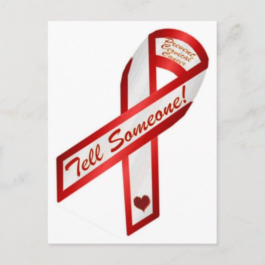  VERTEL IEMAND!  HPV veroorzaakt baarmoederhalskan Briefkaart (Voorkant)