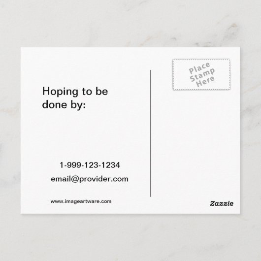 Vertel je buren over je thuisproject briefkaart (Achterkant)