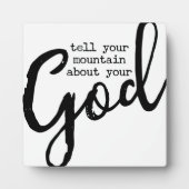 Vertel je gebergte over je God Christelijke gebaar Fotoplaat (Voorkant)
