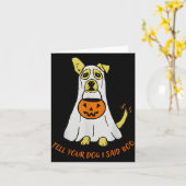 Vertel je hond dat ik Boe Halloween zei Kaart (Gele Bloem)