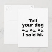 Vertel je hond dat ik Hi zei Briefkaart (Voorkant / Achterkant)