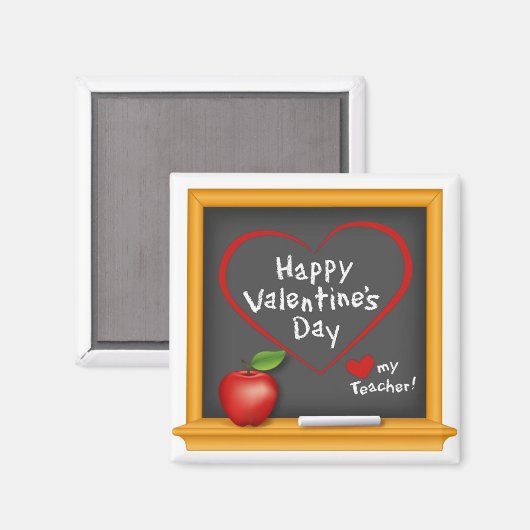 Vertel je leraar Fijne Valentijnsdag! Magneet (Voorkant / Achterkant)