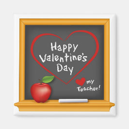 Vertel je leraar Fijne Valentijnsdag! Magneet