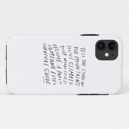 Vertel je verhaal - inspirerend quote Case-Mate iPhone case (Achterkant (horizontaal))