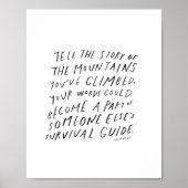 Vertel je verhaal - inspirerend quote poster (Voorkant)