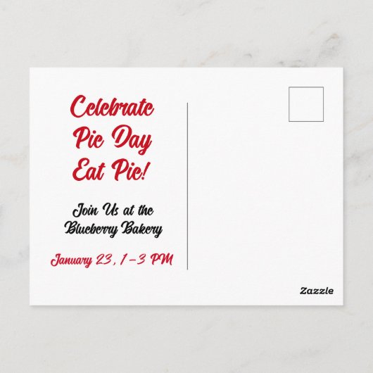 Vertel je vrienden over taartdag Briefkaart (Achterkant)