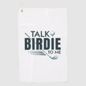 Vertel me Birdie. Golfhanddoek (Voorkant)