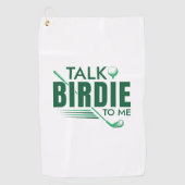 Vertel me Birdie. Golfhanddoek (Voorkant)