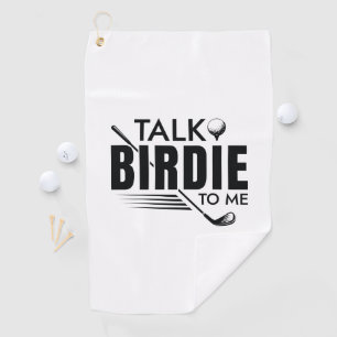 Vertel me Birdie. Golfhanddoek