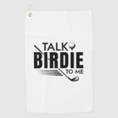 Vertel me Birdie. Golfhanddoek (Voorkant)