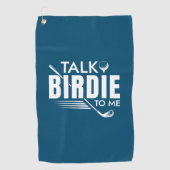 Vertel me Birdie. Golfhanddoek (Voorkant)