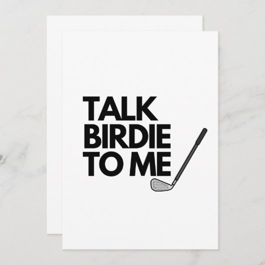 Vertel me Birdie. Kaart (Voorkant / Achterkant)