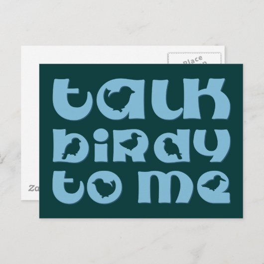 Vertel me Birdy. Briefkaart (Voorkant / Achterkant)