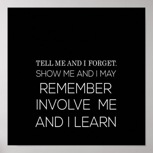 vertel me en ik vergeet het show van mij en ik her poster (Voorkant)