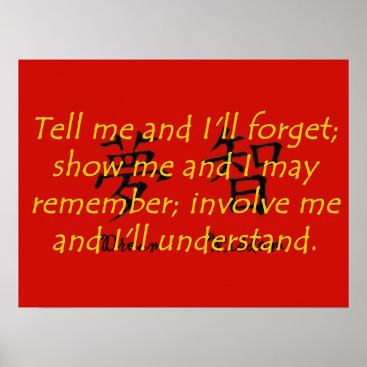 Vertel me en ik zullen het vergeten - Chinees spre Poster (Voorkant)