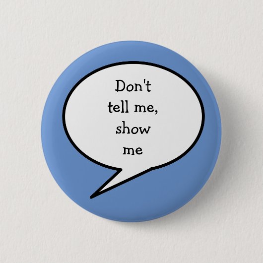 Vertel me geen show, neurodiversiteit ronde button 5,7 cm (Voorkant)