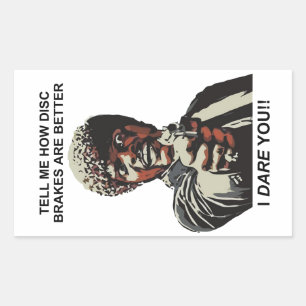 Vertel me hoe schijfremmen beter zijn rechthoekige sticker